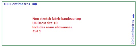 Non stretch fabric bandeau pattern