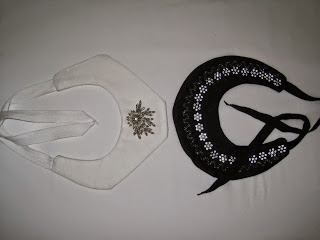 Two Bib Necklaces, One with Vintage Brooch, One with Diamante trim