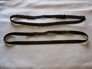 Headbands from Black Braid and Glitter Ribbon