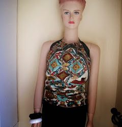 No Sew Halter Top from Silk Scarf