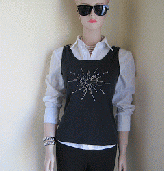 Punk Tank Top with Safety Pins