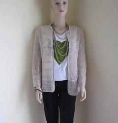 Vintage Crochet Cardi with Handpainted T-shirt