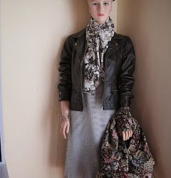 Home Made Shift Dress, Scarf, Sling Bag and Bracelet
