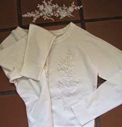 Adding Lace Applique to a Cardigan