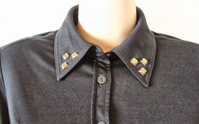 Embellished Shirt Collar DIY