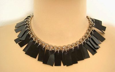 DIY Black Spiky Necklace
